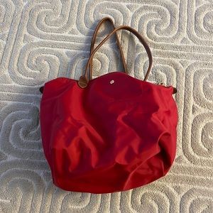 Red long champ bag
